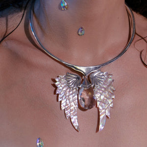 Sterling Silver Pegasus Wing Necklace