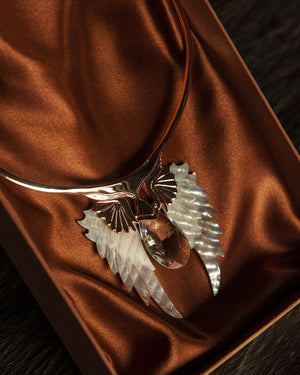 Rose Gold Angel Wing Necklace New Edition