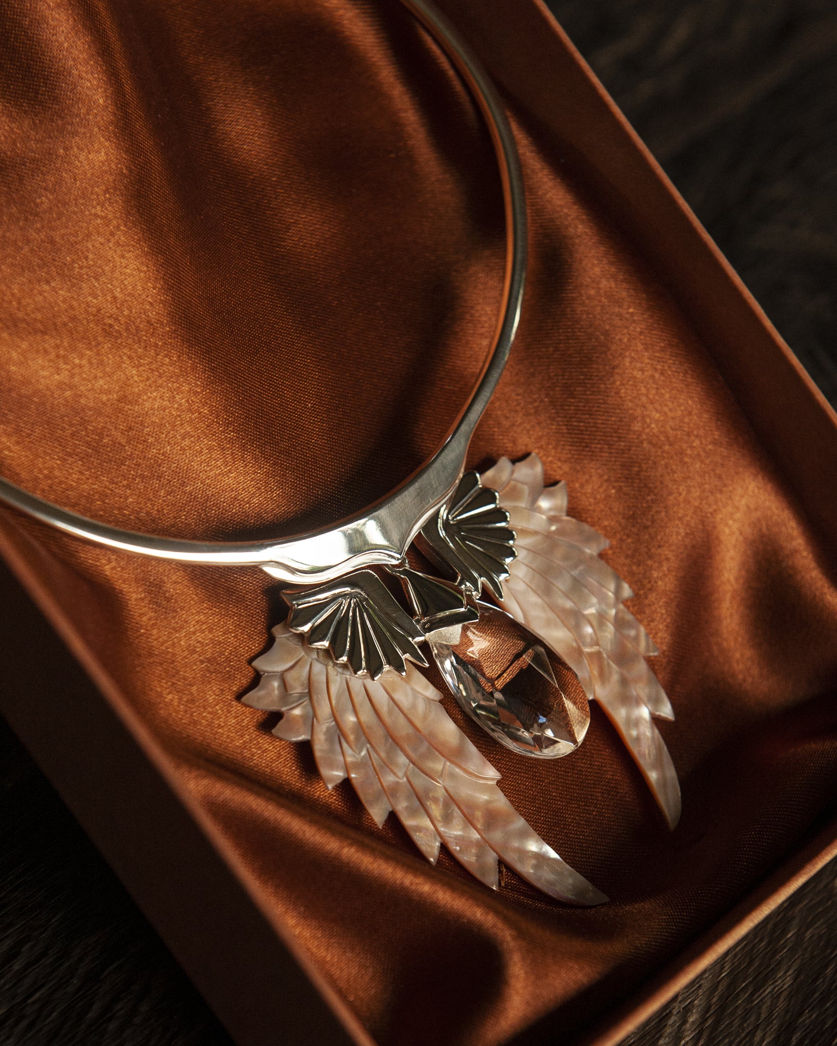 Sterling Silver Pegasus Wing Necklace